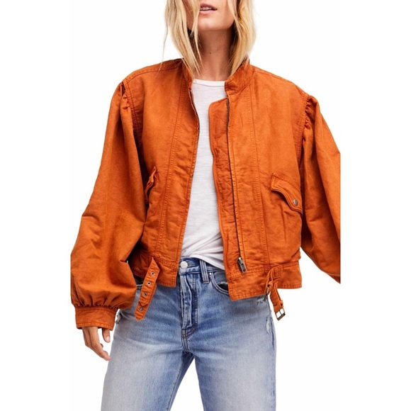 Free People Poet Jacket Burnt Orange 